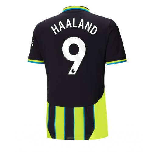 Dres Manchester City Erling Haaland #9 Gostujuci 2024-25 Kratak Rukav